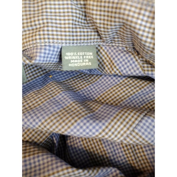 Kenneth Cole Reaction Men's Blue Micro Check Size 16-34/35 Shirt, Wrinkle Free, - Picture 6 of 6